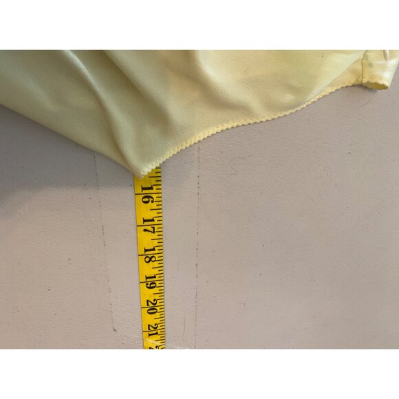 Vintage Yellow Lace & Satin Maxi Dress With Lace Jacket Size 9/10 - Picture 11 of 16